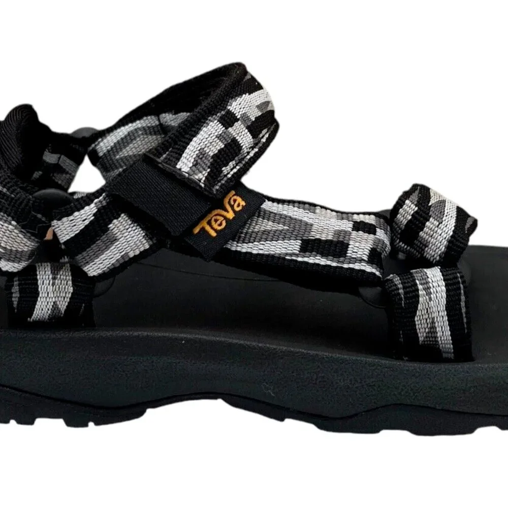 Teva Hurricane Little Boys‎ Sport Sandals Size 11 Black Gray Adjustable Straps